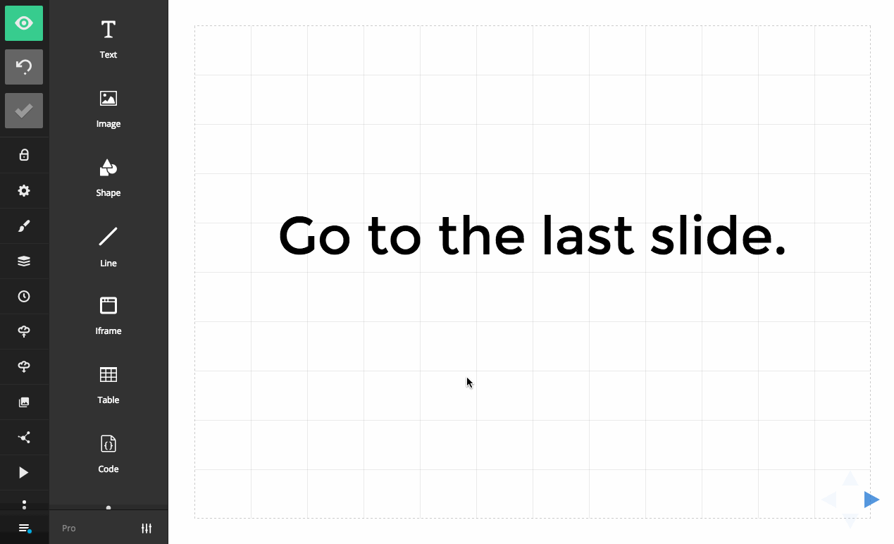 Adding an internal slide URL to selected text