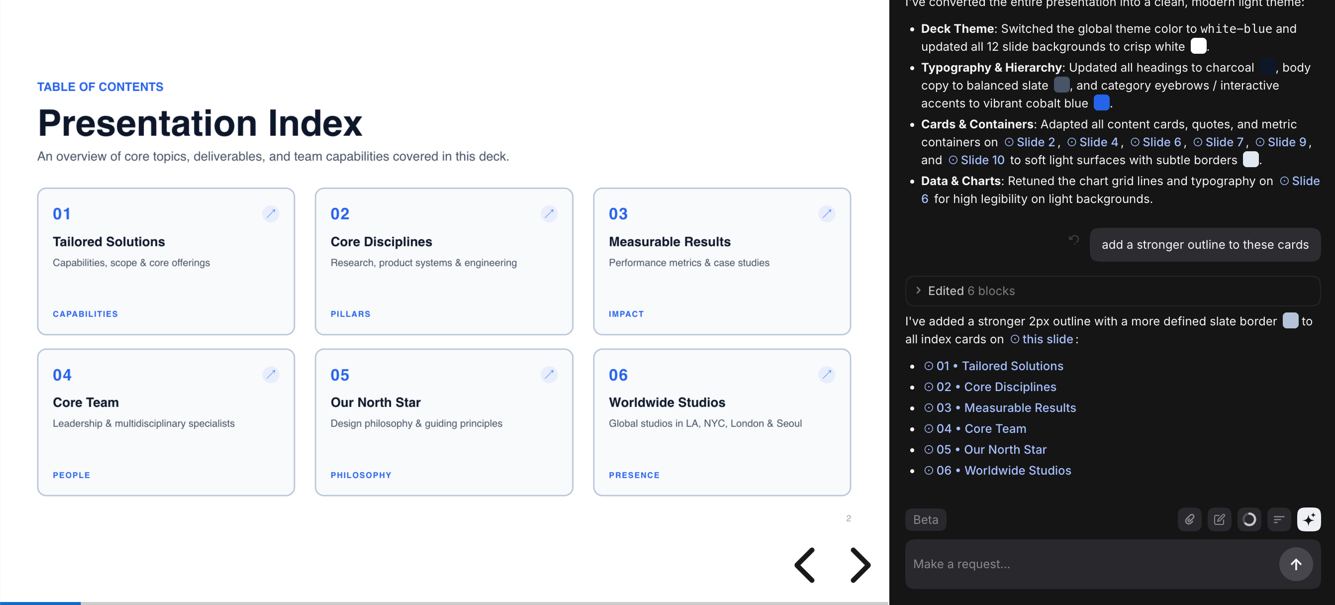 Agent Mode with a presentation canvas and expanded Agent chat