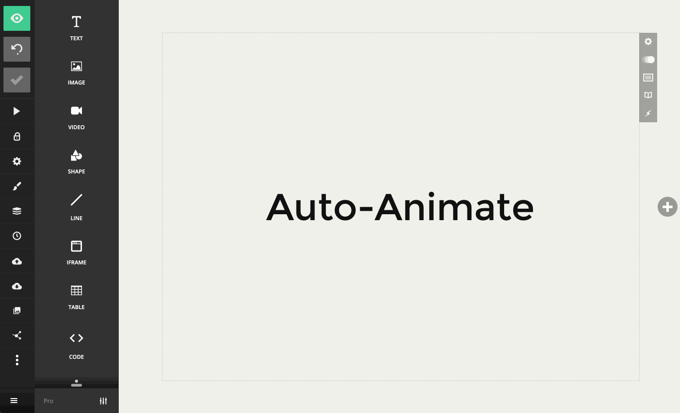 Enabling auto-animate and previewing a transition