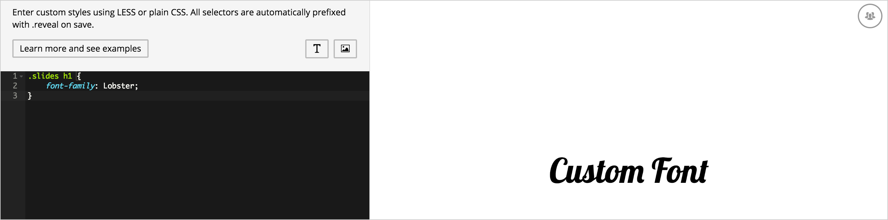 Custom font applied with CSS