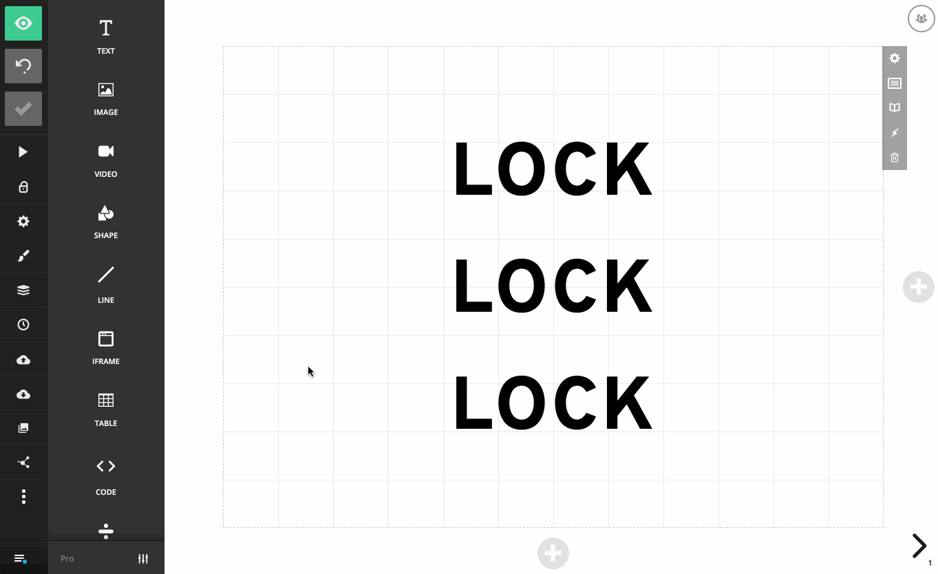 Locking and unlocking a content block