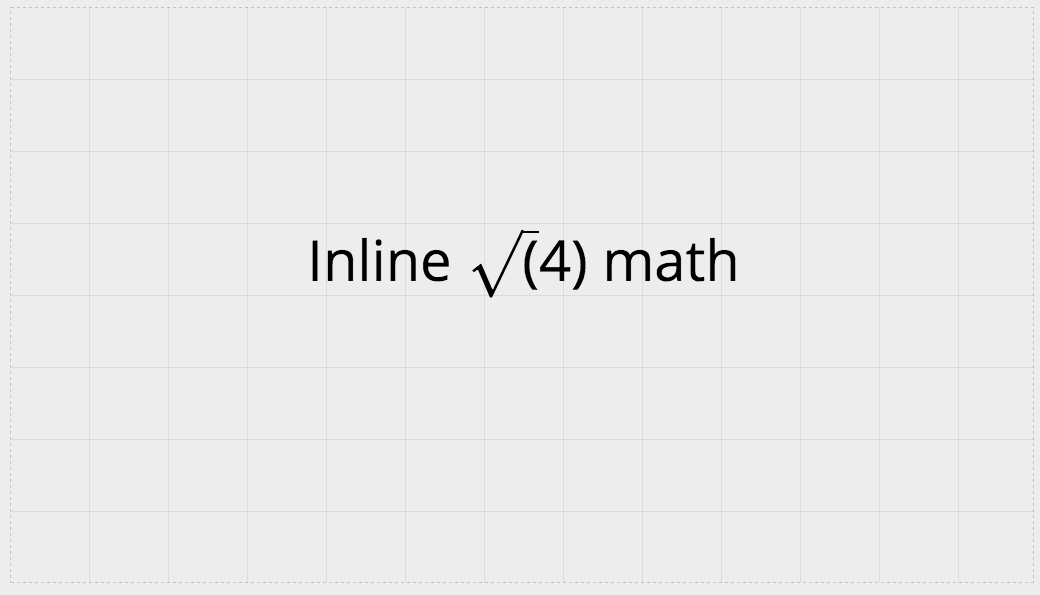 Adding an inline formula to a text block