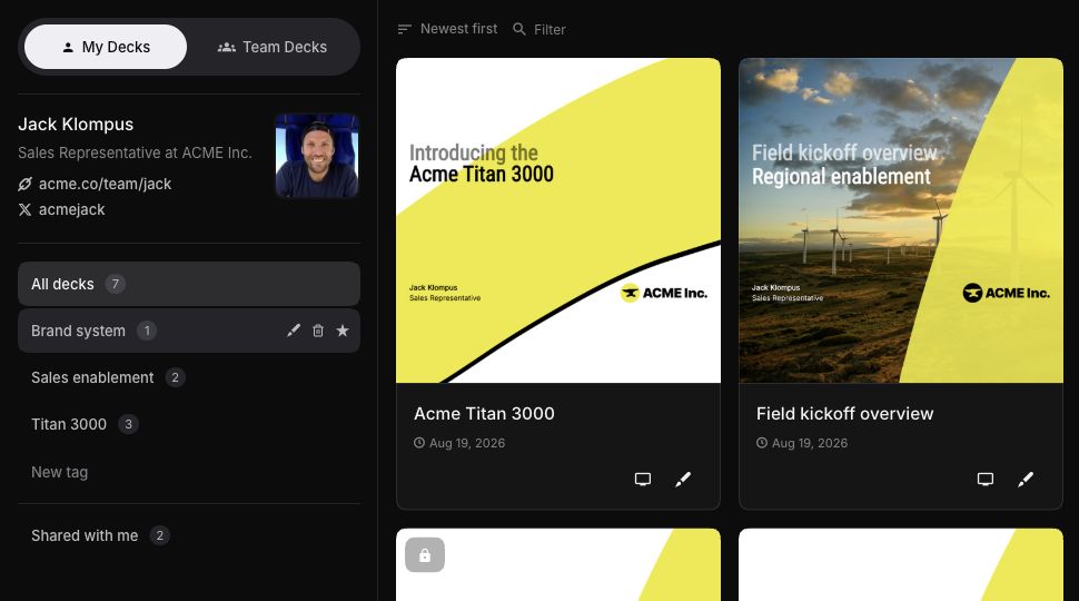 Profile tag showing rename, delete, and default actions while hovered