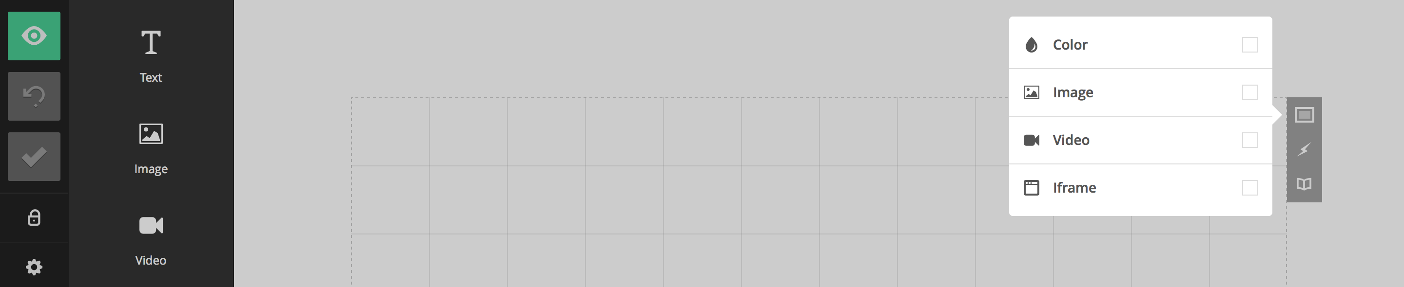 Slide background controls in the editor
