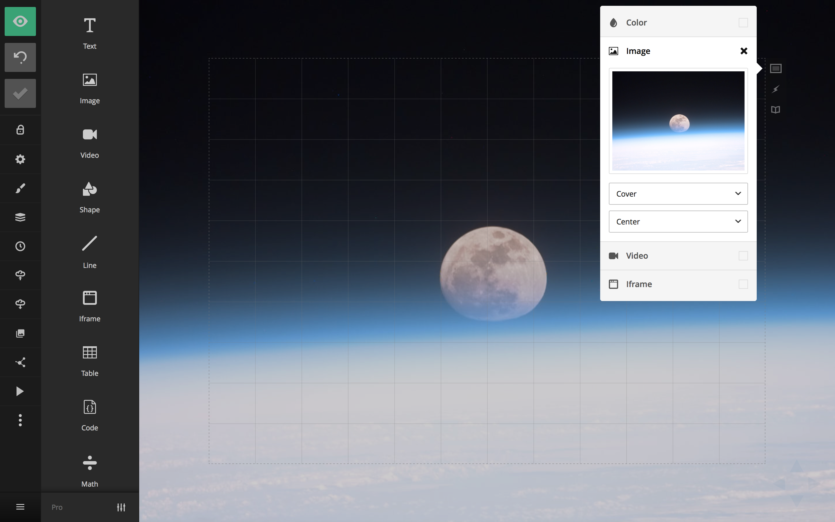 Background image sizing options