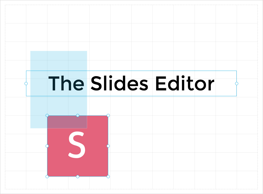 Selecting multiple blocks by dragging across the slide